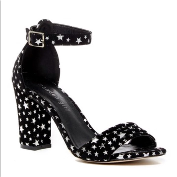 Madden Girl Shoes - Madden girl nwob black silver stars platforms